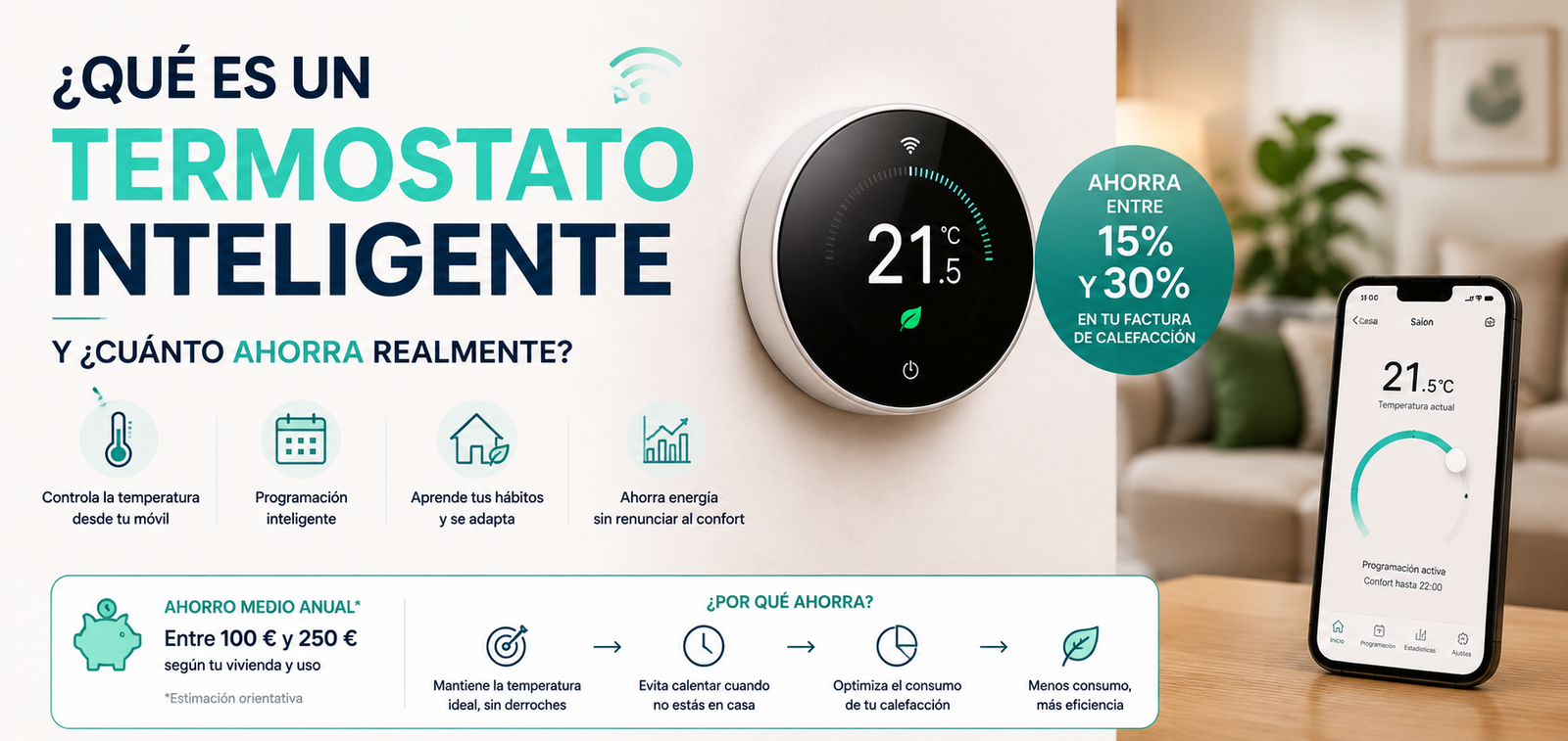 Qué es un Termostato Inteligente y Cuánto Ahorra Realmente