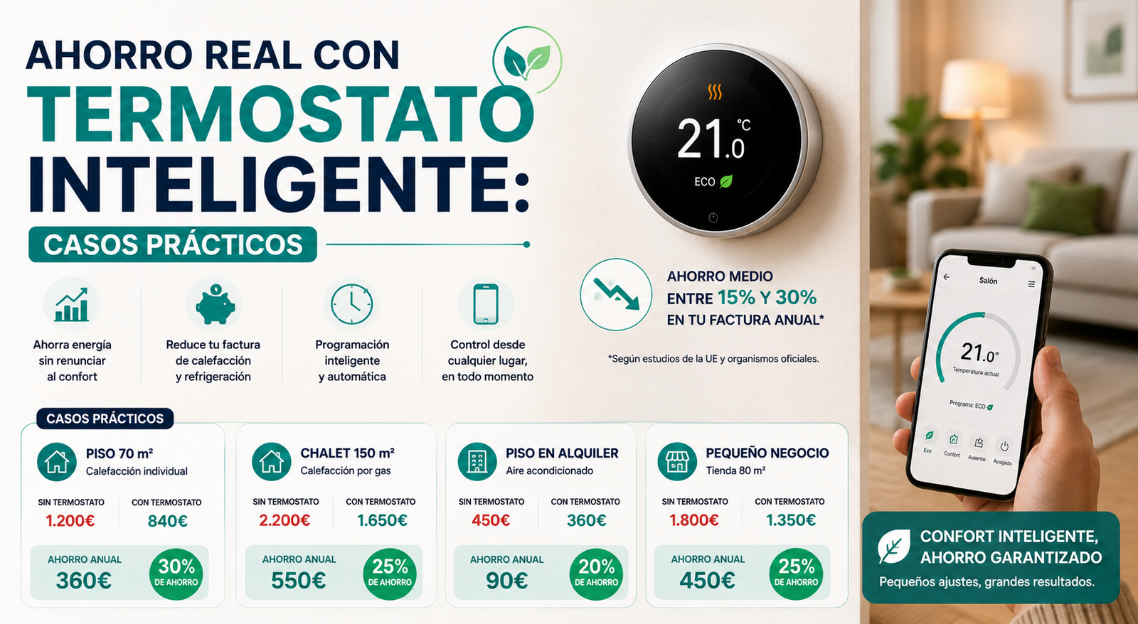 Ahorro Real con Termostato Inteligente: Casos Prácticos